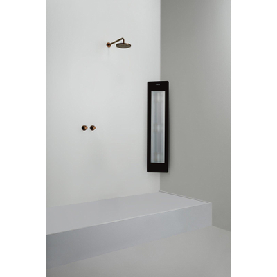 Sunshower Round Medium One infrarouge en saillie incl. kit d'installation angle 140x33x25cm Noir