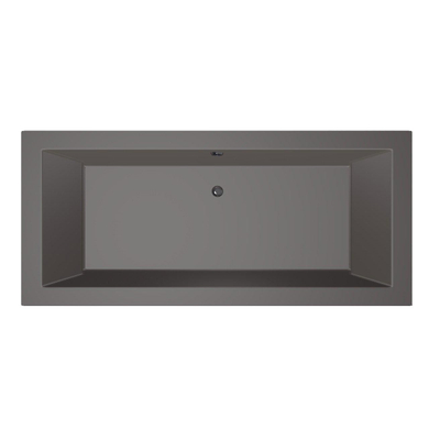 Xenz Society Baignoire duo - 200x90x53 - bonde centrale - acrylique - anthracite