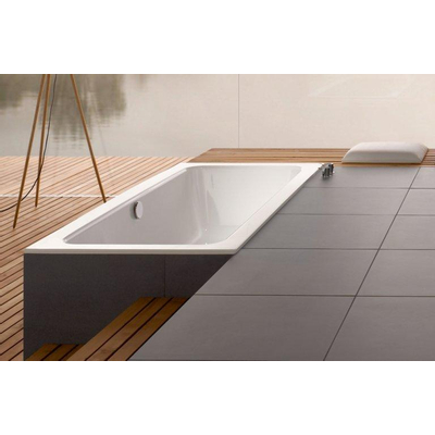 Bette One baignoire en tôle d"acier rectangulaire 170x70x42cm blanc mat