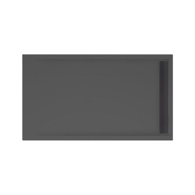Xenz Easy Tray douchevloer - 140x80x5cm - acryl - zonder gootcover - ebony