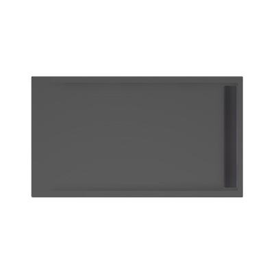 Xenz easy-tray sol de douche 140x80x5cm rectangle acrylique ébène
