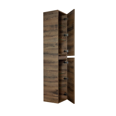 HR badmeubelen Hoge Kast - 35x35x170cm - 2 deuren - rechtsdraaiend - greeploos - raw oak