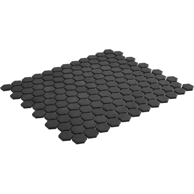 La Mosaic Factory London carreau mosaïque - 26x30cm - carrelage mural et de sol - Hexagone/Hexagone - Porcelaine Noir Mat