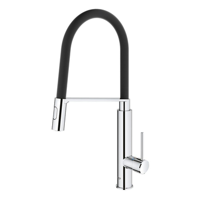 GROHE Concetto Robinet de cuisine avec mousseur extractible et inverseur automatique de jet douche à mousseur chrome