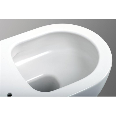 Plieger kansas WC suspendu avec chasse d'eau profonde 36x54,5cm comprenant un siège de toilette à fermeture progressive et un dispositif de levage noir mat.