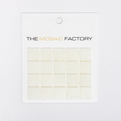 ÉCHANTILLON The Mosaic Factory Amsterdam carreau mosaïque 2x2x0.4cm pour mur et sol pour intérieur et extérieur carré Verre Off white