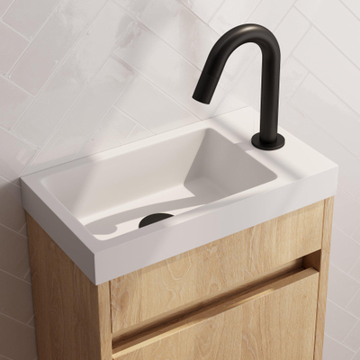 BRAUER Black Carving Robinet de lavabo - posé - saillie 12.1cm - Noir mat