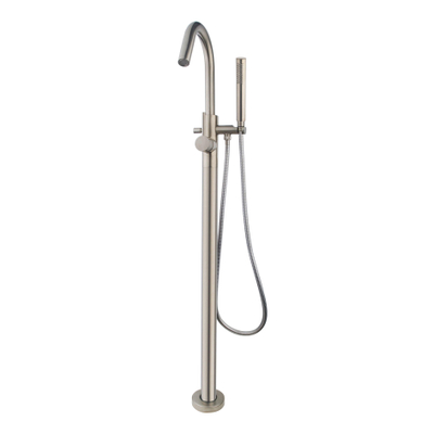 Wiesbaden Caral mitigeur bain-douche - sur pied - avec douchette - PVD - acier brossé (inox)