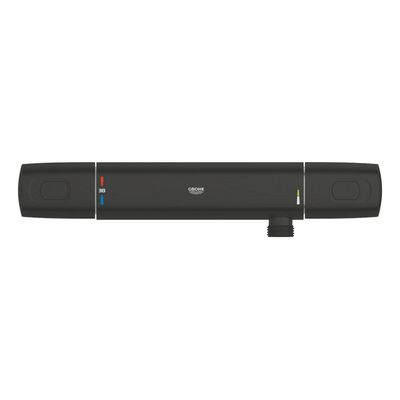 Grohe Precision Trend QuickFix Douchekraan - thermostatisch - met omstel - met koppelingen - HOH=12cm - matte black (mat zwart)