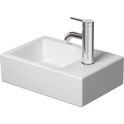 Duravit Vero air Fontein - met kraangat rechts - zonder overloop - 38x25cm - inclusief bevestiging - glans wit