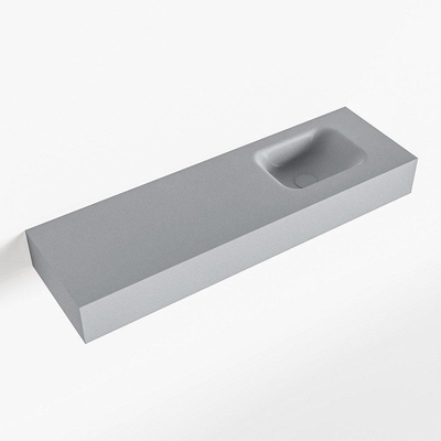 Mondiaz LEX Fontein - 100x30x12cm - wasbak Rechts - zonder kraangaten - solid surface - Plata