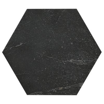 Terravito Fareno wand- en vloertegel - 21.6x25cm - 9mm - Zeshoek - Marmerlook - antraciet mat