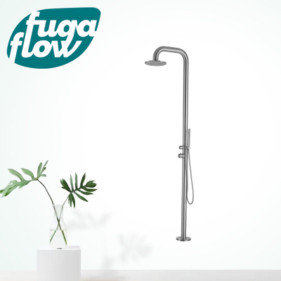 FugaFlow Eccelente Sobrado Badkamer Deluxe Vrijstaande Buitendouche - RVS 316 - handdouche - regendouche - geborsteld RVS