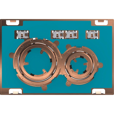 Geberit Sigma50 bedieningsplaat - 2-toets spoeling - ronde knoppen - roodgoud/klant specif.