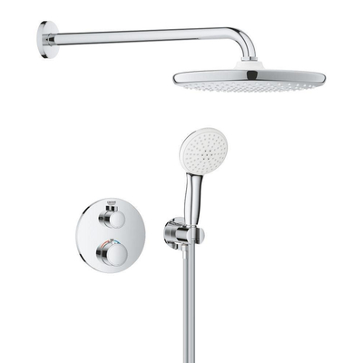 Grohe Tempesta 250 Regendouche set - ronde hoofddouche - incl. douche arm - ronde handdouche - chroom