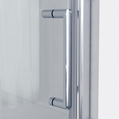 FugaFlow Efficiente Vetro 6211 Porte battante 70x200cm profil Chrome et verre de sécurité anti calcaire