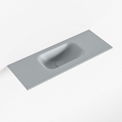 Mondiaz EDEN Lavabo pour WC - 60x23x0.9cm - bassin au milieu - sans trous de robinet - pour meuble WC - Solid surface - Plata