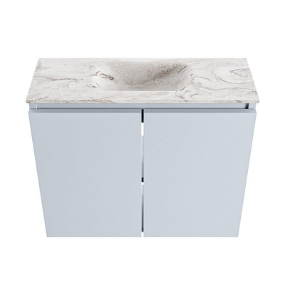 MONDIAZ TURE-DLUX 60cm toiletmeubel Clay. EDEN wastafel Glace positie midden. Zonder kraangat.