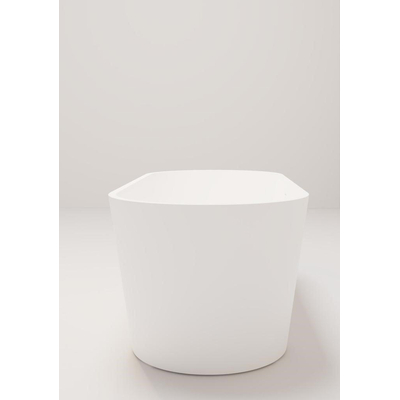 Crosstone by Arcqua Evi solid surface baignoire îlot 180x80x57 mat blanc