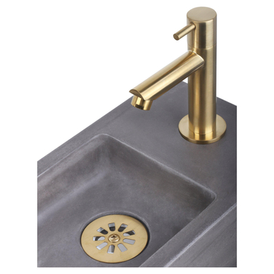 Differnz koudwaterkraan 13.4x8.2cm recht mat goud