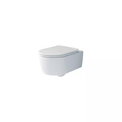 Villeroy & Boch SOUL Pack WC suspendu - 37x53x31.5cm - sans rebord - avec abattant - blanc alpin