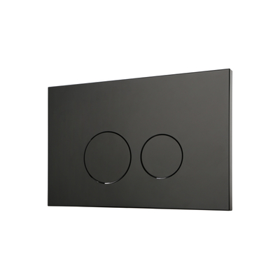 FugaFlow Metal Plaque de commande - pour réservoir Geberit UP320 - 24.4x16.2cm - dualflush - boutons ronds - métal - Noir mat