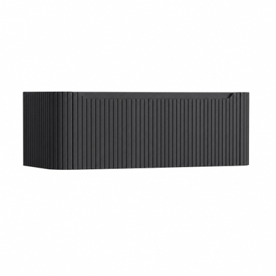 H&R Badmeubelen Juice Wastafelonderkast - 120x45x40cm - afgeronde hoeken - 3D-front - 1 lade - geïntegreerde greep - dark blue