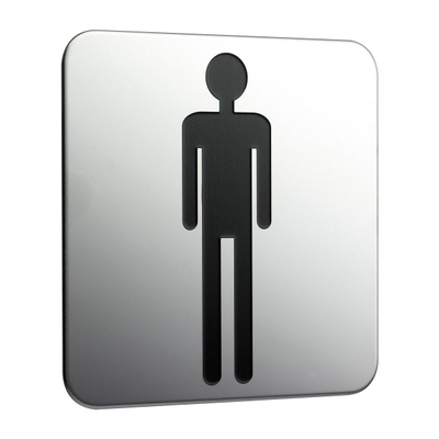 Emco System 2 plaque de porte "hommes" chrome
