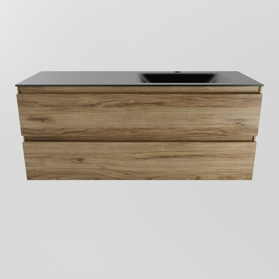 Mondiaz AIVY Ensemble de meuble - 120x45x50cm - 1 trou de robinet - 1 vasque Urban Solid surface - Droite - 2 tiroirs - avec miroir - Melamine Chai