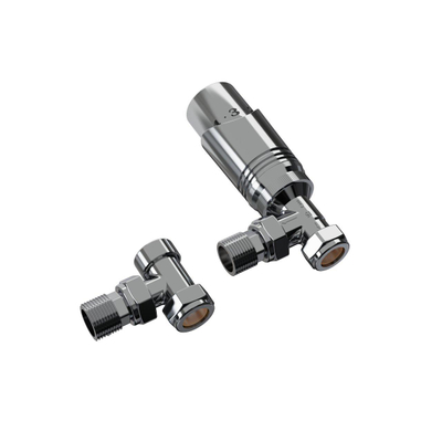 Rosani Classic ensemble de raccords de radiateur universel à angle droit - chrome