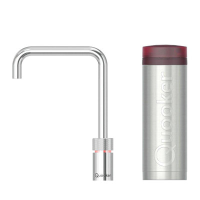 Quooker BE Nordic Square mitigeur d'eau bouillante - bec pivotant - réservoir PRO3 - Eau chaude / bouillante - Chrome