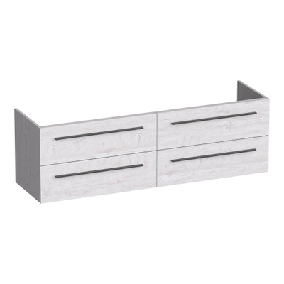 BRAUER Trust meuble sous-lavabo 160 sans poignées rapportées 4 tiroirs à fermeture en douceur et 2 découpes pour siphon - Forest Seashell