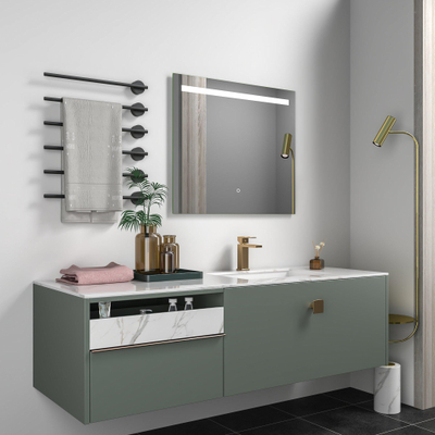 Arcqua Cube Miroir - 100x70cm - rectangulaire - LED avant