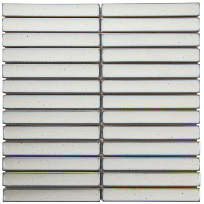 The Mosaic Factory Sevilla mozaïektegel 2x14.5x0.8cm voor wand kitkat finger Keramiek Spikkel Glans vintage wit