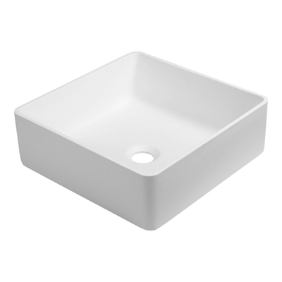 BRAUER Vortex vasque à poser - 37 rectangulaire arrondie fine stone blanc mat