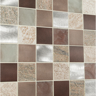 Dune Materia Mosaics Mozaiektegel 29.8x29.8cm Magma Copper 8mm Mat Copper