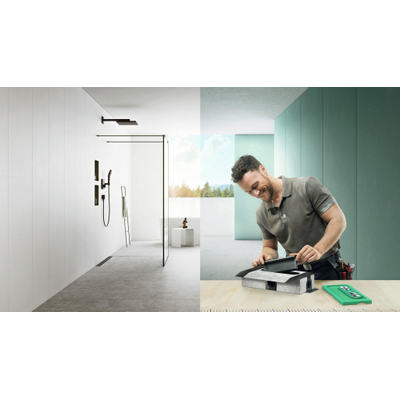 Hansgrohe uBox Universal inbouwlichaam voor rechte afvoeren standaard installatie