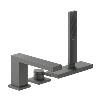 Hansgrohe Tecturis E 3-g badrandmengkraan met sBox Brushed Black Chrome