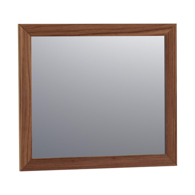 BRAUER Noyer bois Miroir - 80x70cm - avec éclairage intégré - rectangulaire - noyer naturel MODÈLE D'EXPOSITION