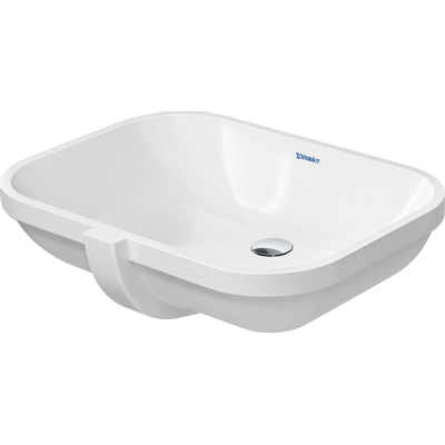 Duravit D Code lavabo encastré par le dessous 56x40cm sans trou de robinet avec trop-plein blanc