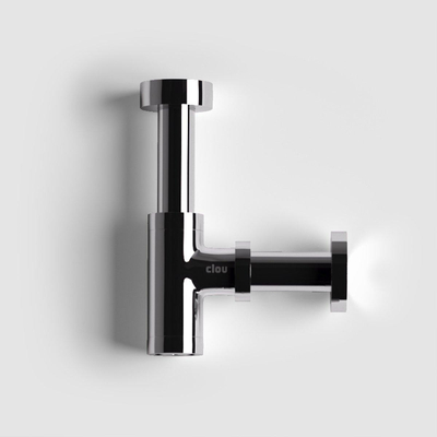 Clou Flush 1 ensemble lave-mains 28x27x9cm sans trou de robinet avec bouchon Céramique Blanc incluant robinet et siphon chrome