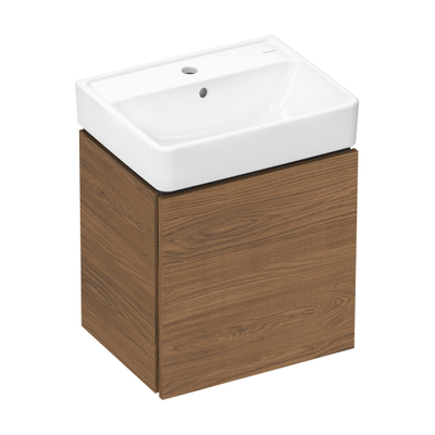 Hansgrohe Xilesa E meubelset 1la 480x380 met Xanuia wastafel 500 Cashmere Oak