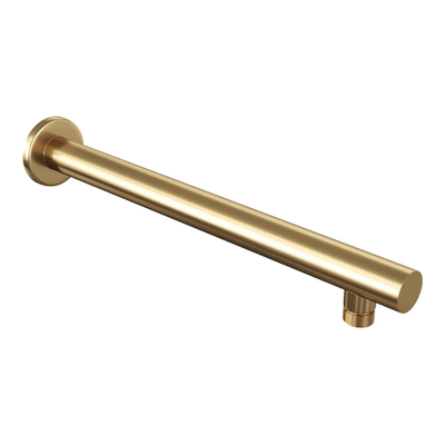 BRAUER Gold Edition Thermostatische Regendouche inbouw - drukknoppen - SET 55 - 20cm hoofddouche - rechte muurarm - 3 standen handdouche - doucheslang - wandaansluitbocht - goud geborsteld PVD