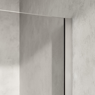 BRAUER Oblivion Paroi de baignoire - 80x140 - verre transparent - incl. revêtement de verre - inox brossé PVD