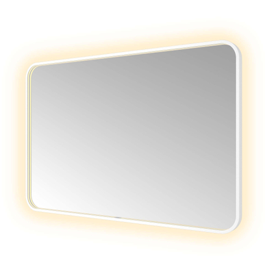 Hotbath &MORE Spiegel - 120x80cm - direct en indirect LED - color changing - spiegelverwarming - met afstandsbediening - mat wit