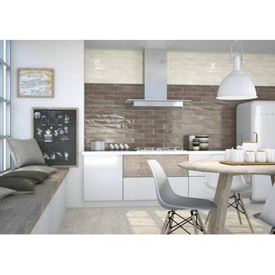 SAMPLE Cifre Cerámica Opal Ivory brillant Carreau mural Aspect vintage Brillant Beige