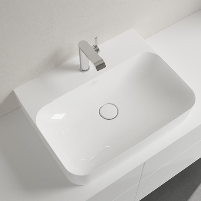 Villeroy & Boch Finion Lavabo - 600 x 470 x 164 mm - Blanc Alpin CeramicPlus - sans trop-plein - rectifié