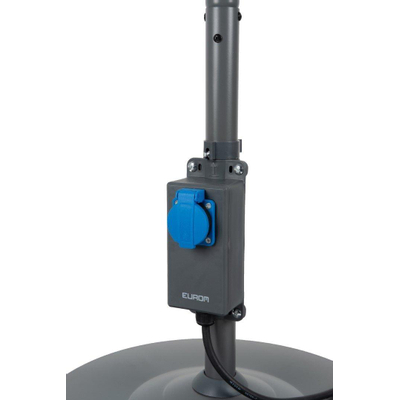 Eurom Chauffage de terrasse sur pied Tip-over Base ronde réglable en hauteur 138-175cm