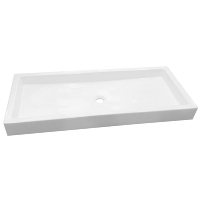 Best Design Proba lavabo à poser 100x45x9cm céramique blanc brillant