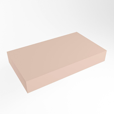 Mondiaz TOP 46 Plan vasque suspendu - 80x46x12cm - adapté pour vasque à poser - Solid surface - Rosee